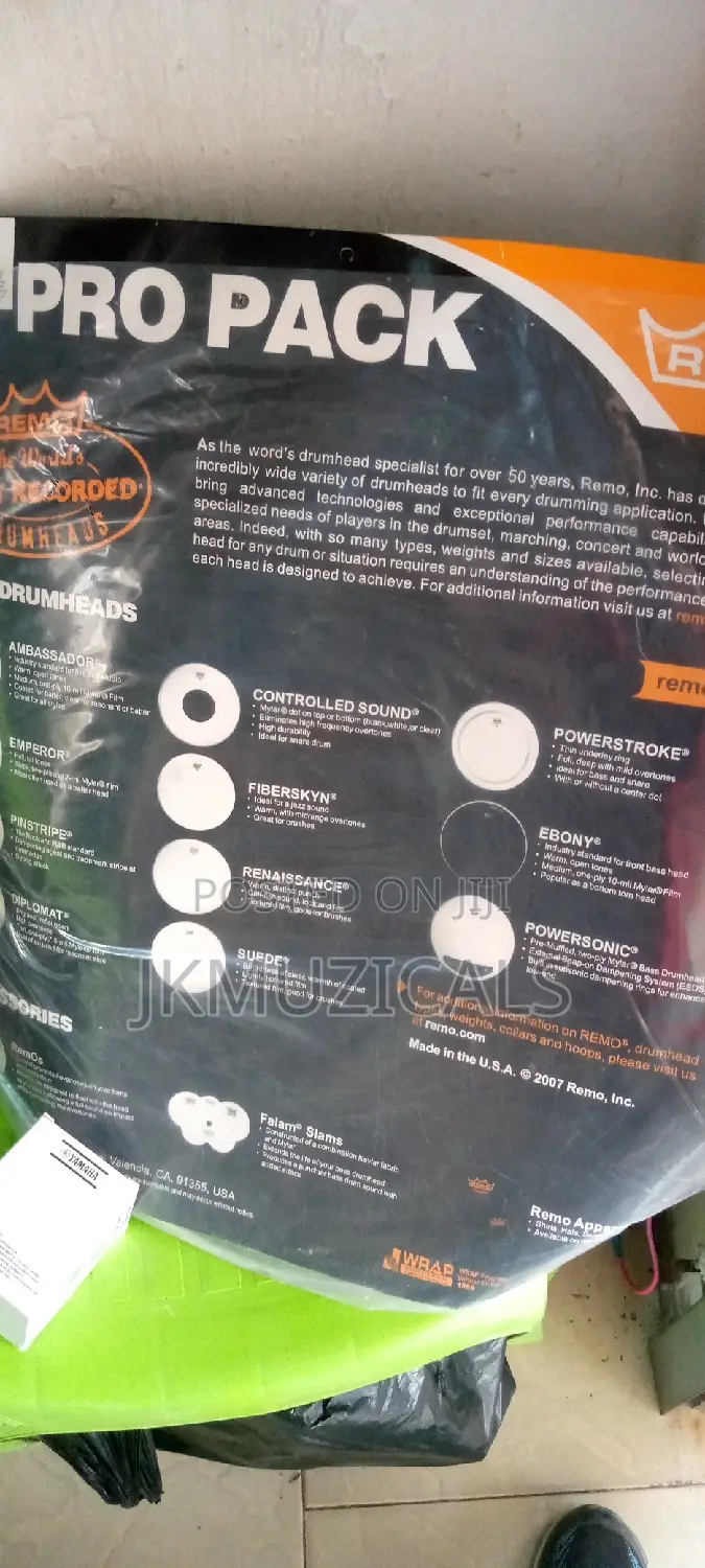 Drumheads_ Vellum Set _ Remo_ Pro Pack