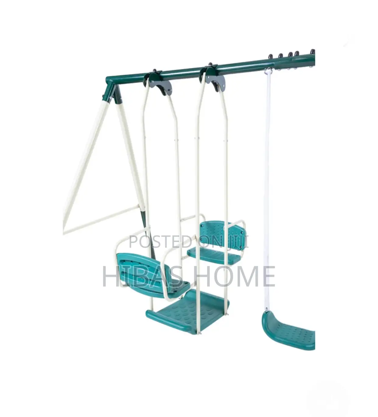 9 Station Commercial Swing Set With Slide Free Installation