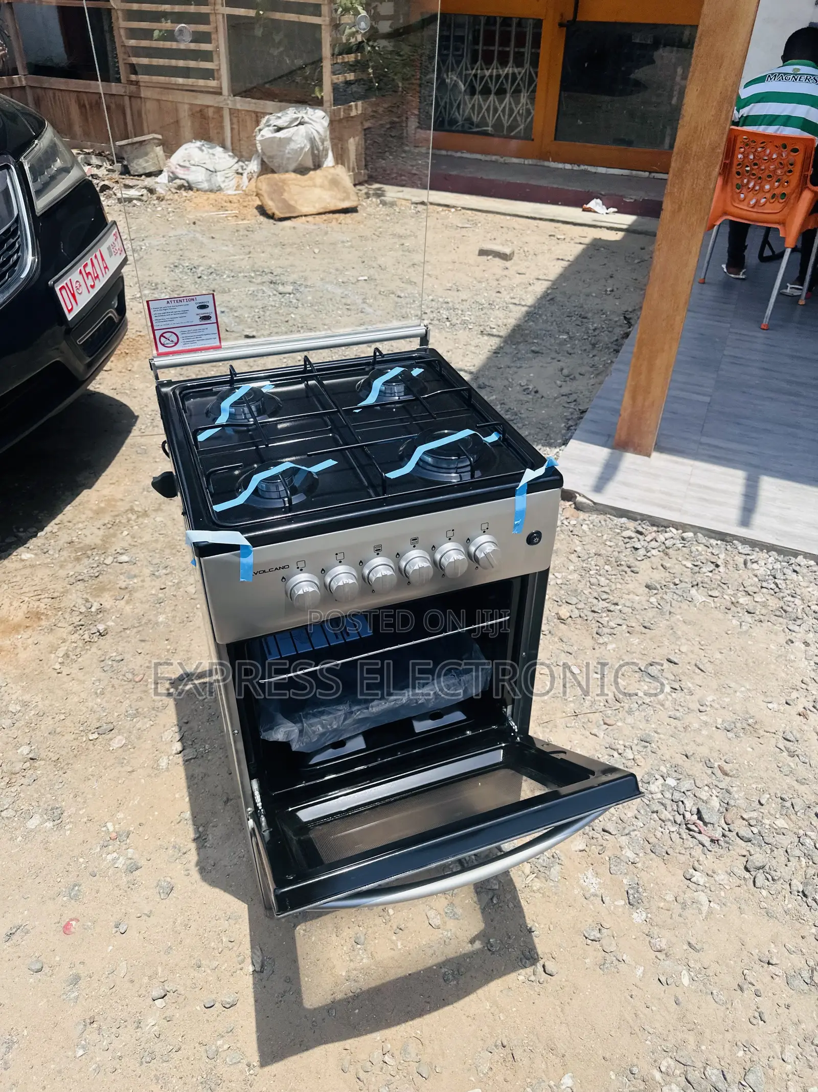 Very Cool Sliver Gas Cooker Oven 4burner 50/50