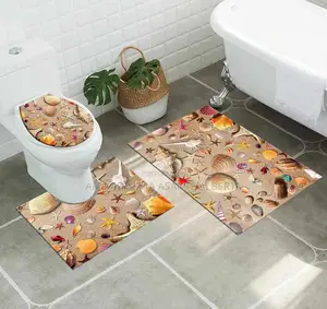 3 Pieces Bathroom Mat Set