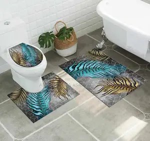 3 Pieces Bathroom Mat Set