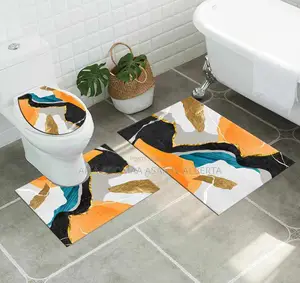 3 Pieces Bathroom Mat Set