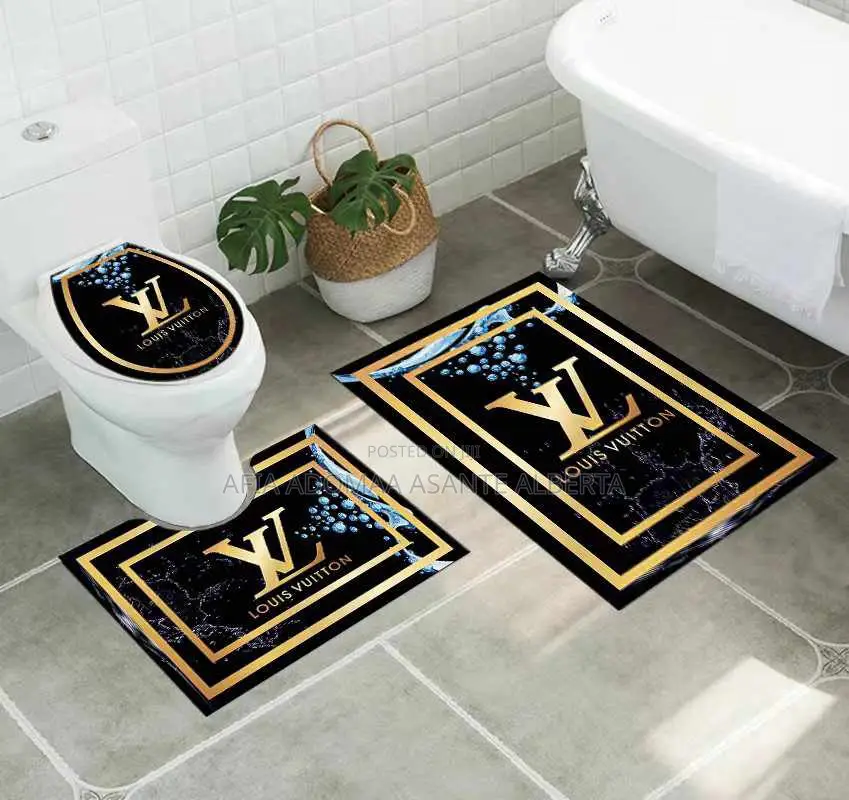 3 Pieces Bathroom Mat Set