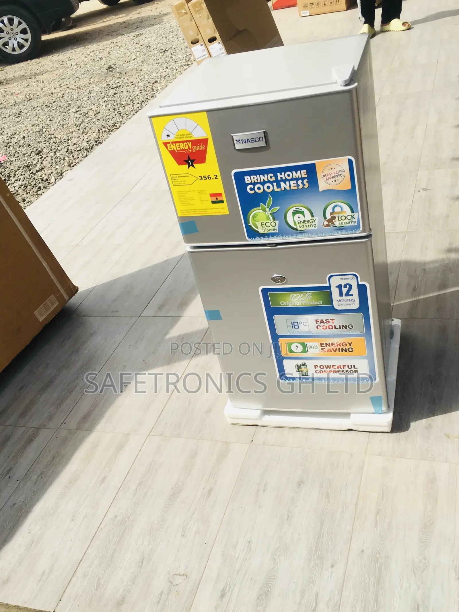 Topfreezer Doubledoor Nasco Nasf2-120 Gray 90 Liters Fridge