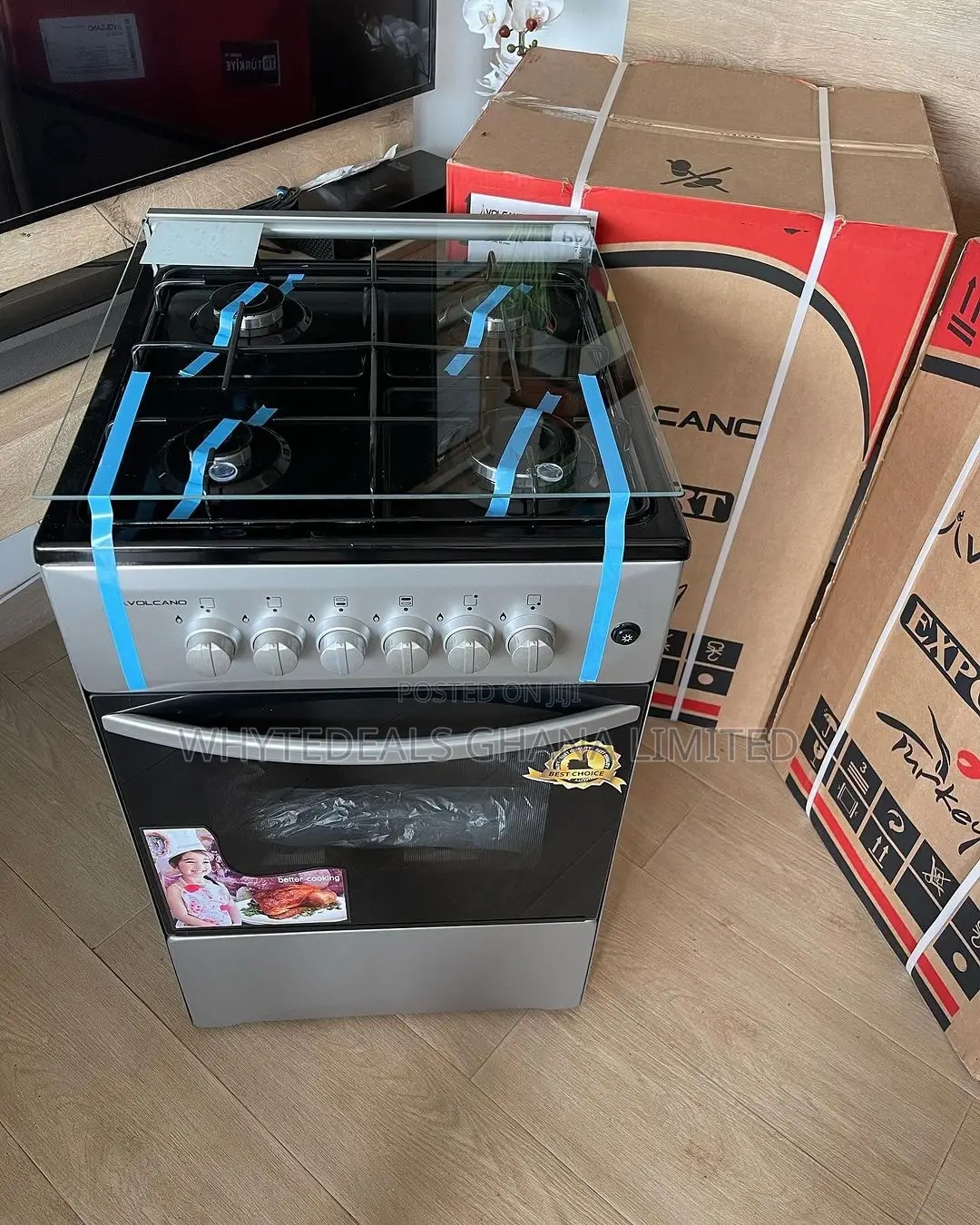 Cooking Made Easy!4~Burner Volcano Gas Cooker| Oven| Grill| Led Light