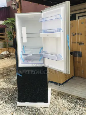 Glass Black PF-400B Doubledoor Bottomfreezer Pearl 309L