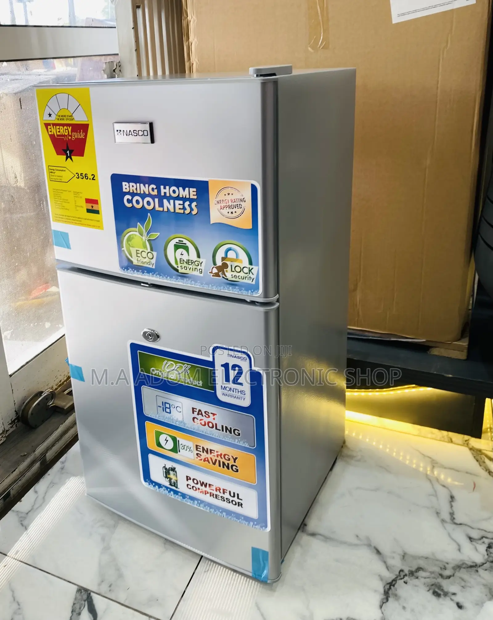 Purchase Affordable Nasco Nasf2-120 Electric Fridge, Silver.
