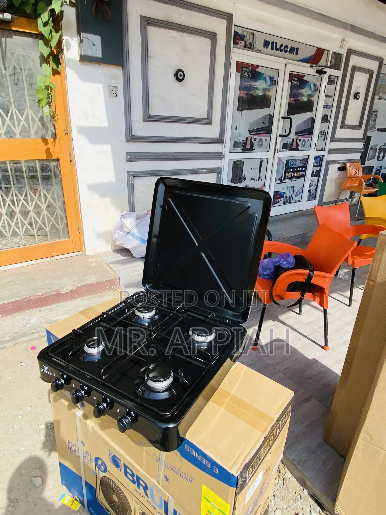 Anti-Rust Yucel 4 Gas Burner Table Top(Black).