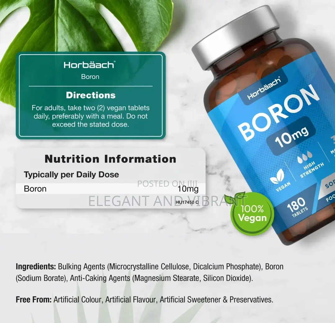 Boron 10mg | 180 Tablets | High Strength Supplement H