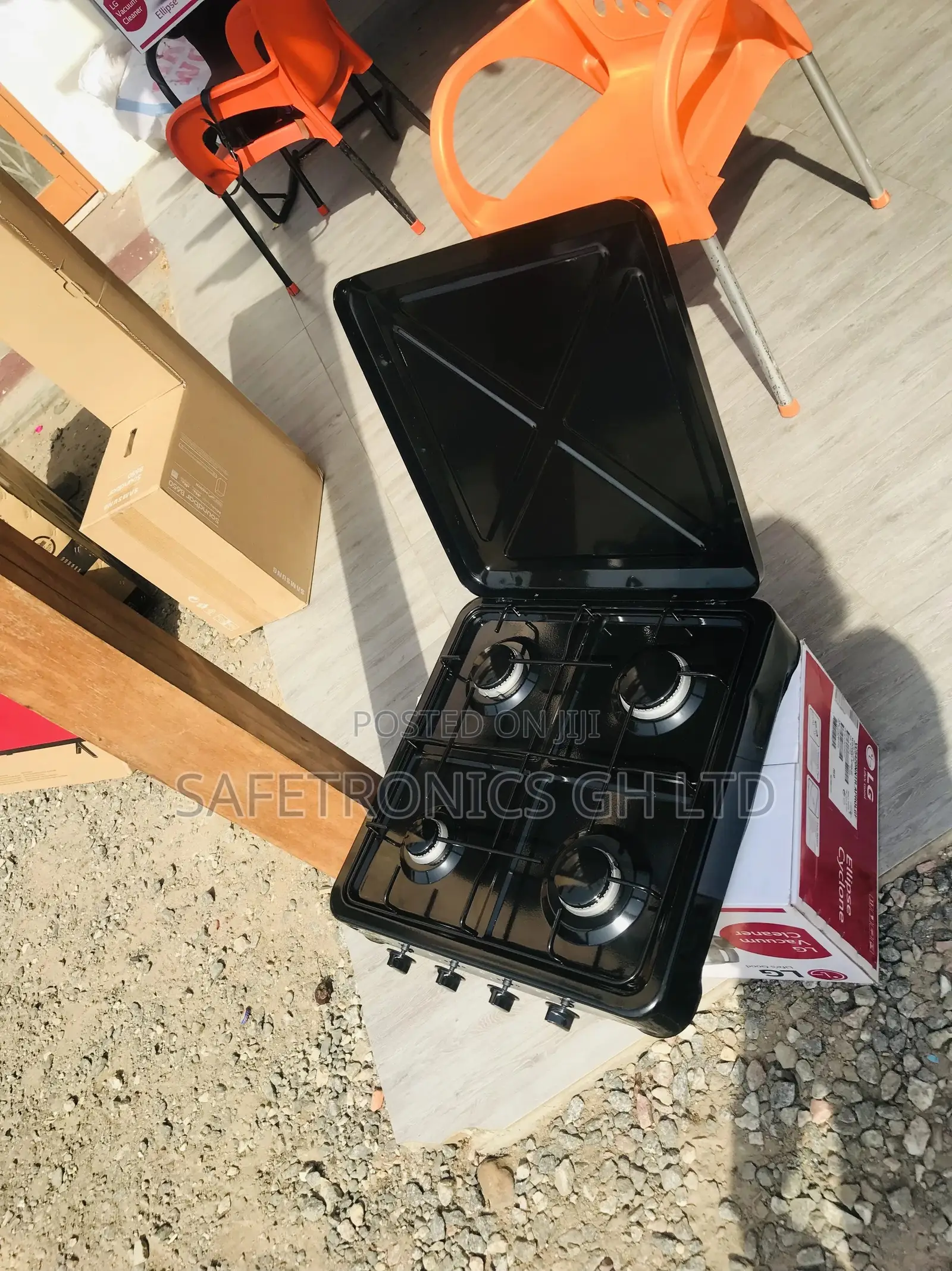 Lasting Black Tabletop 4 Gas Cooker Yucel