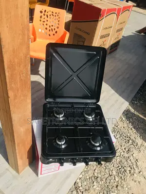 Yucel Essential Black 4 Gas Cooker Tabletop