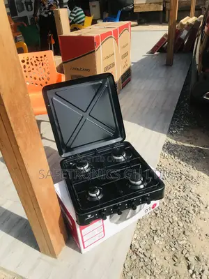 Adjustable 4 Gas Cooker Black Tabletop Yucel