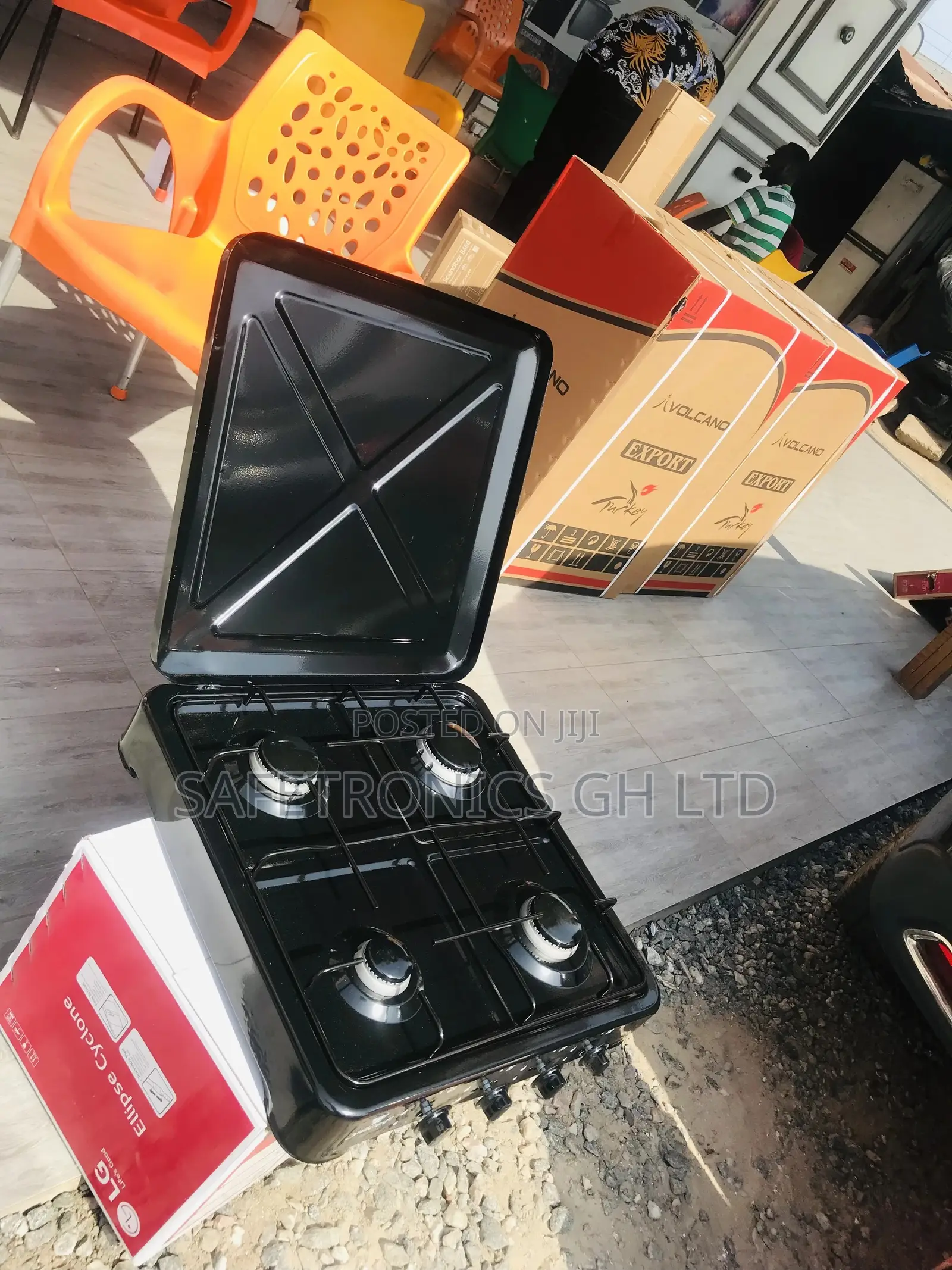 Lastest Yucel Black 4 Gas Cooker Tabletop