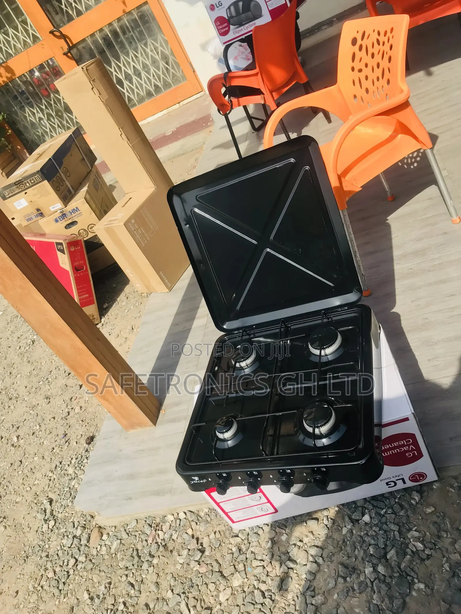 Reliable 4 Gas Cooker Tabletop Yucel Black