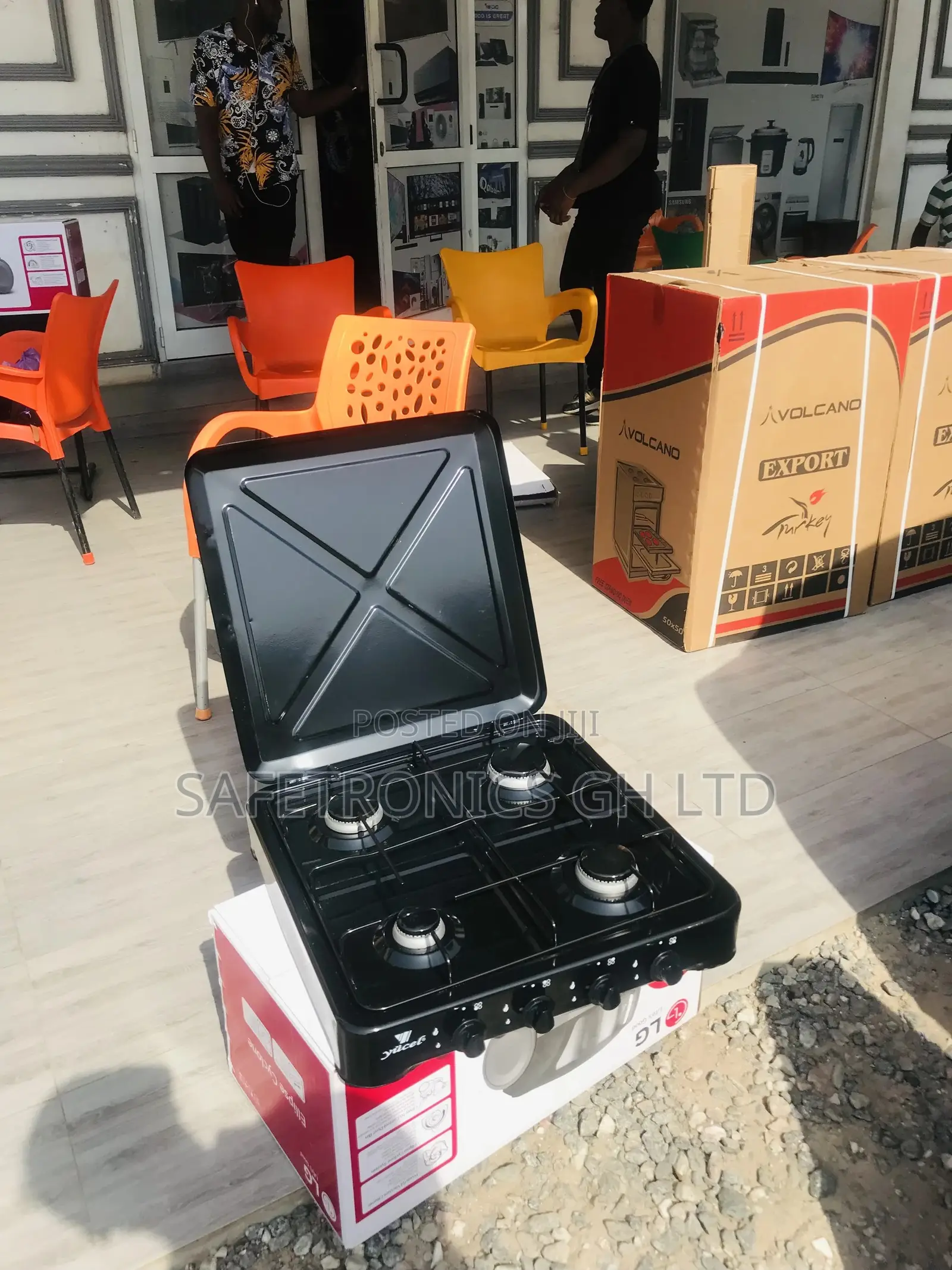 Yucel Affordable 4 Gas Cooker Tabletop Black