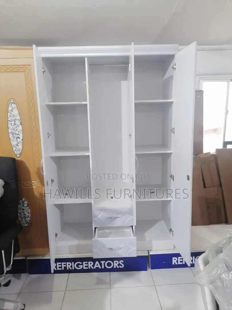 3 Doors White Wardrobe