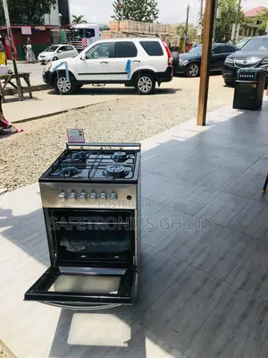 Gray Volcano 50x50 Oven With Grill 4 Gas Cooker Glass Lid
