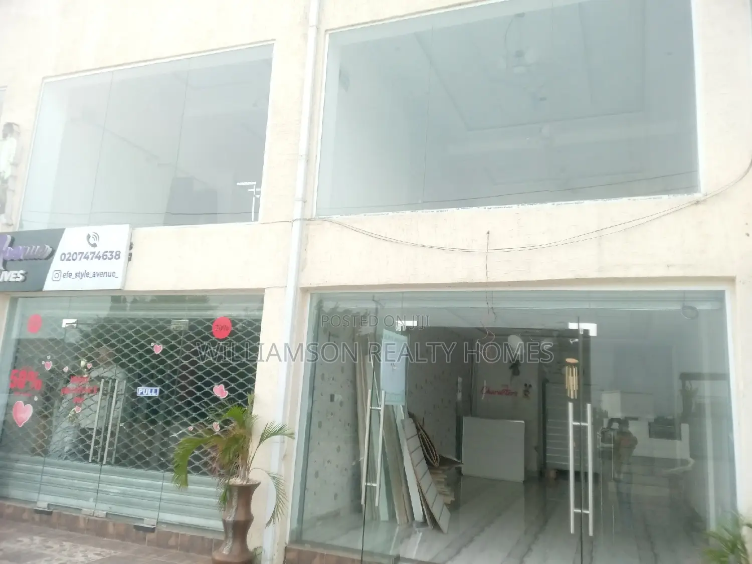 Road Side Double Shop/Showroom/Office Space 4rent, Spintex