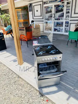 Lovely Volcano 50x50(Gray)Ovenand Grill 4 Burner +Glass Lid