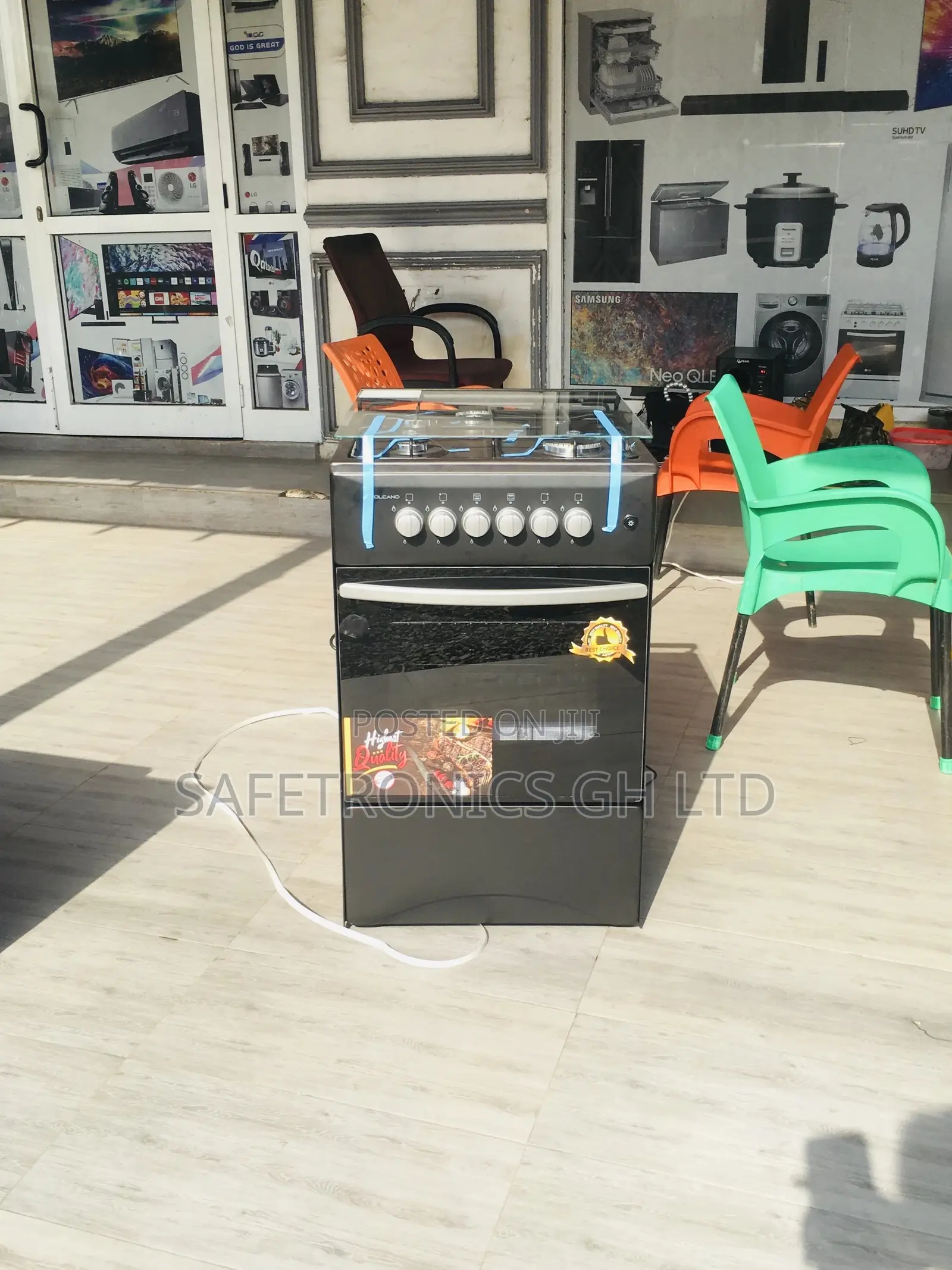 Purchase Black 4 Gas Cooker Oven With Grill Volcano 50x50