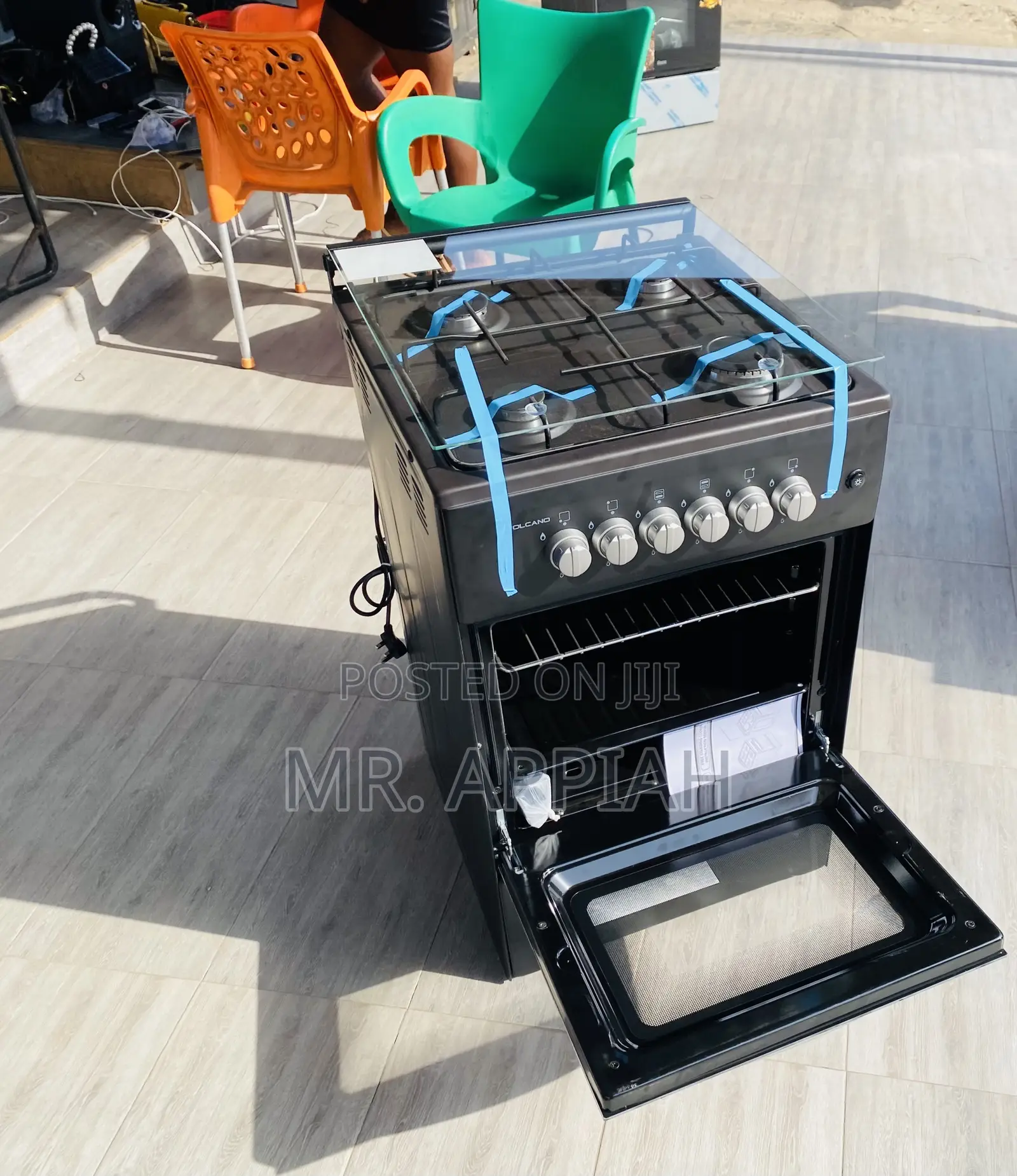 Buy Adorable Volcano4gas Burner With Oven(Black)+ Glass Lid