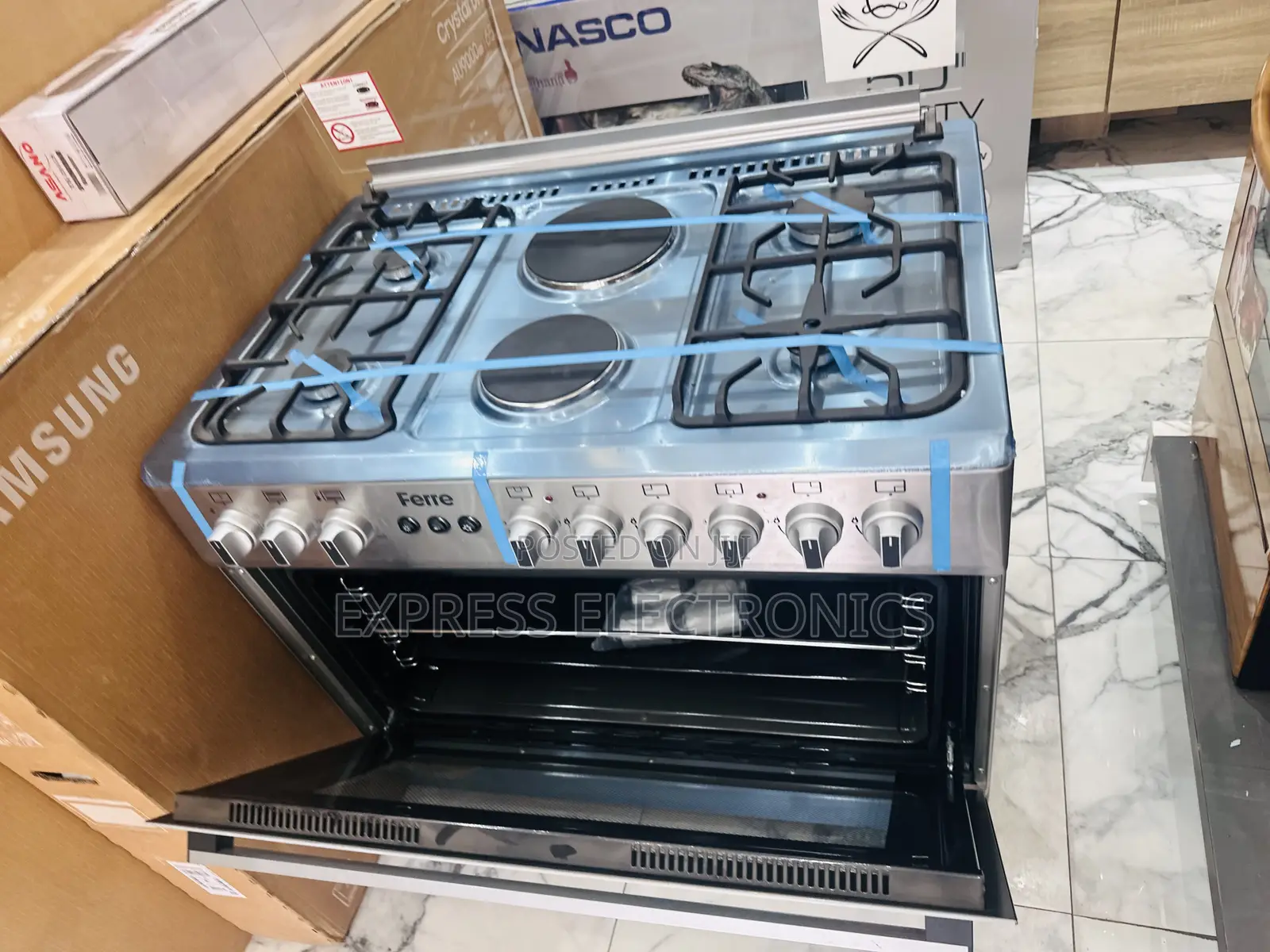 Very Nice Looking Gas Cooker Oven Grill 4-2 Stove 60/90