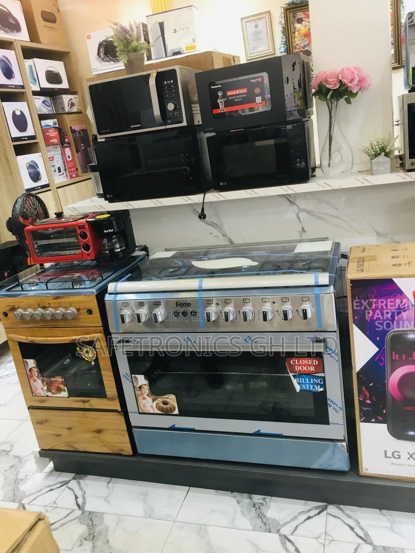 60x90 Oven With Grill Ferre 4 Gas Cooker Gray 2 Electric