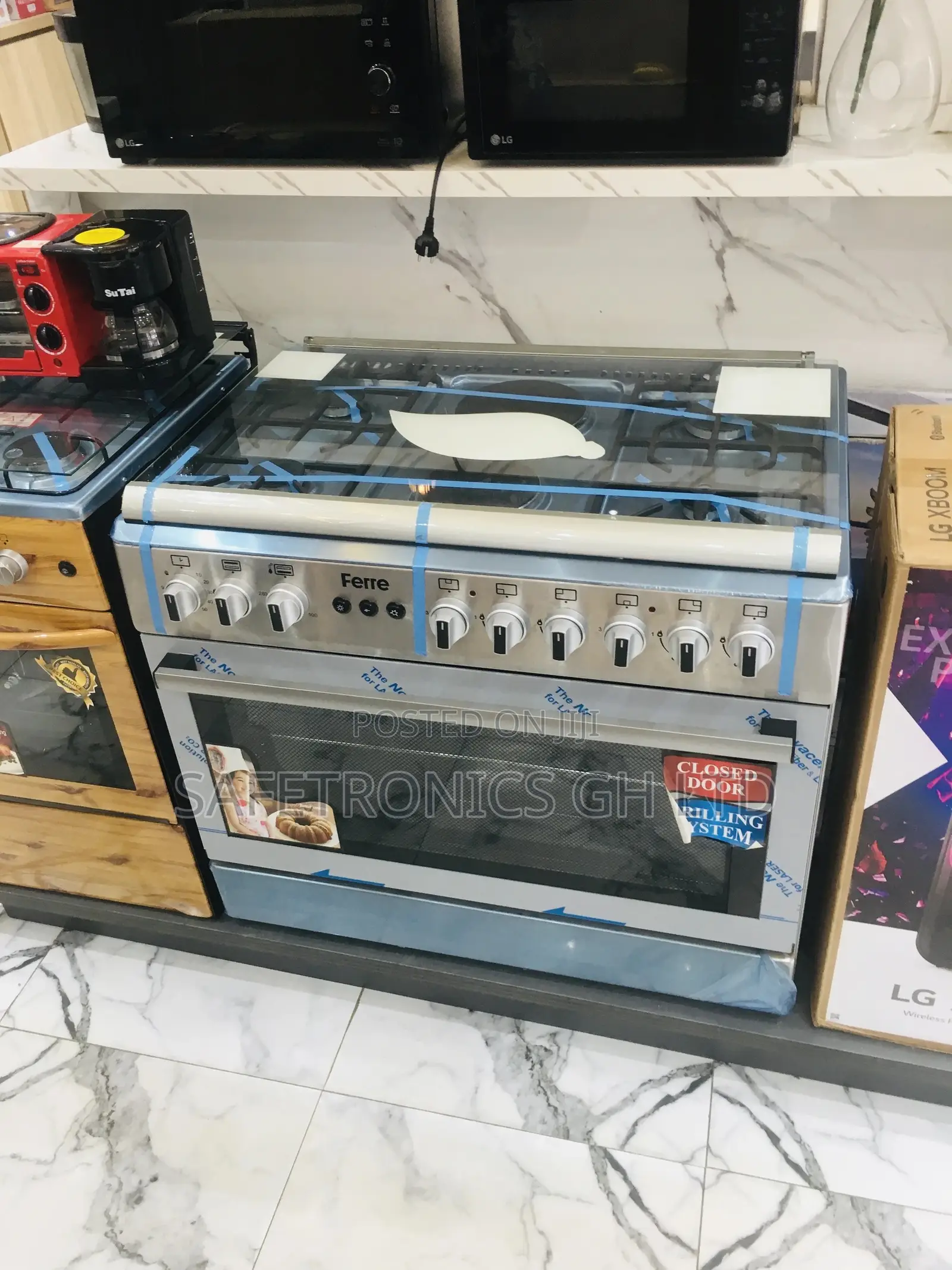 4*2 Gas Cooker Oven With Grill 60x90 Ferre Gray