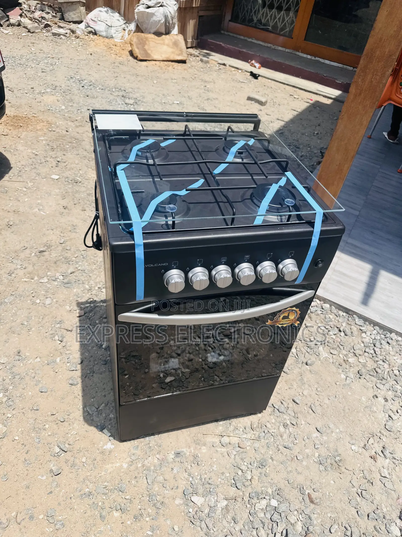 Sleek Design Black 4burner