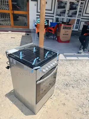 Strong  Sliver Gas Cooker Oven Grill 4burner 50/50