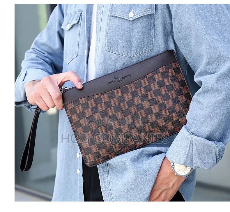 Men Leather Clutch Side Sling Bag Purse Wallet