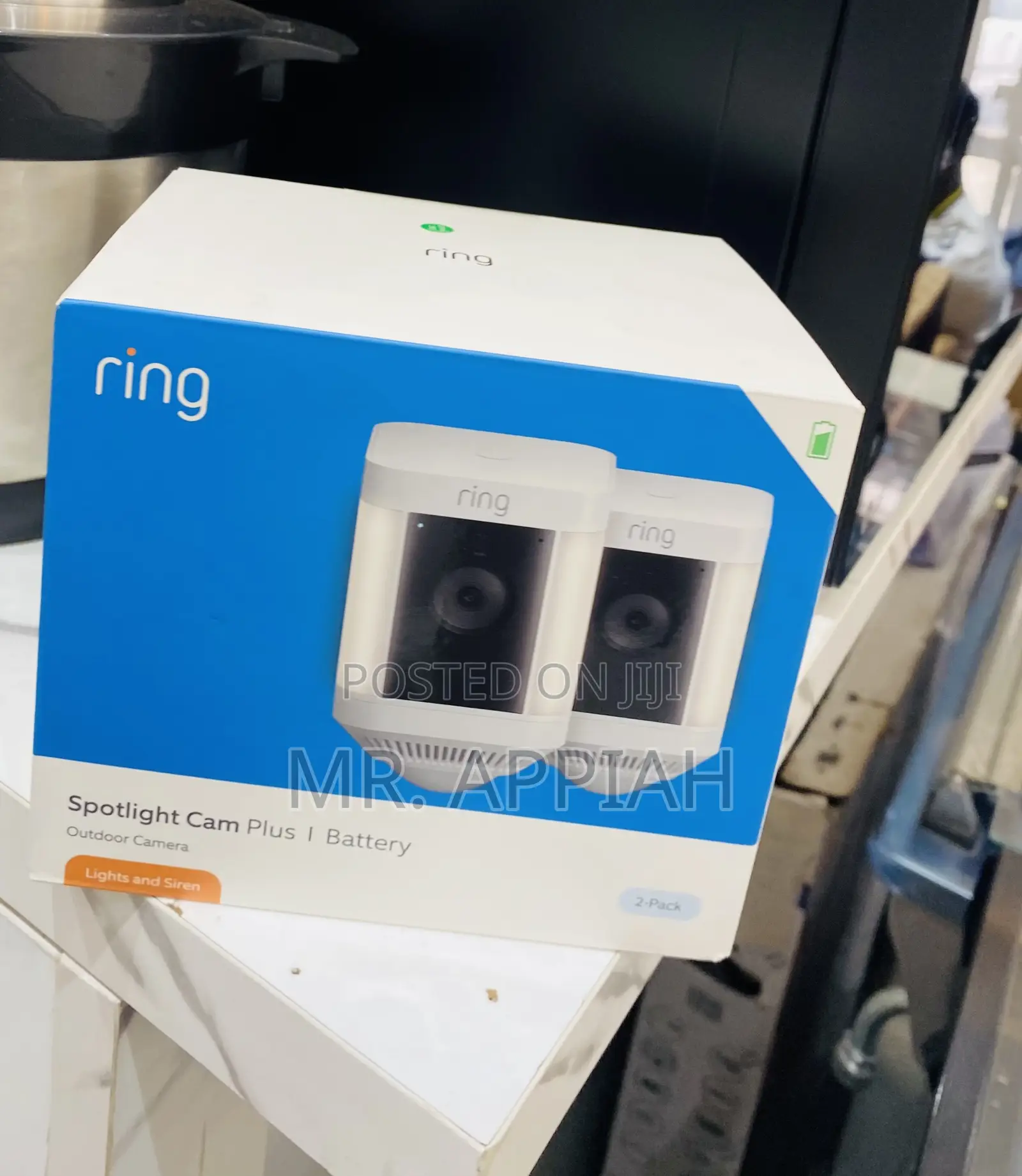 Long Lasting Ring Sportlight Cam Plus Home Security Camera.