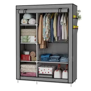 Portable Wardrobe 2in1 Grey