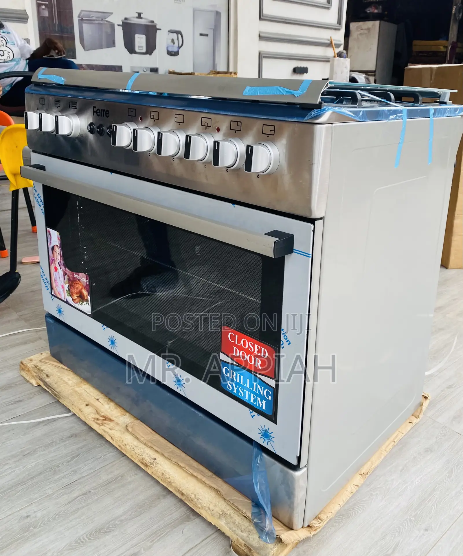 Shop Ferre 60x90 4 Gas + 2 Electric Burner(Gray)Oven.