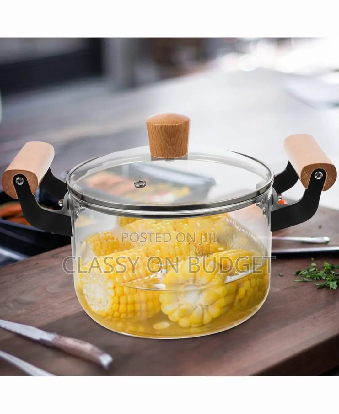 Transparent Glass Cooking Pot
