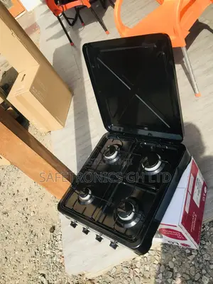 Black Affordable Yucel 4 Gas Cooker Tabletop