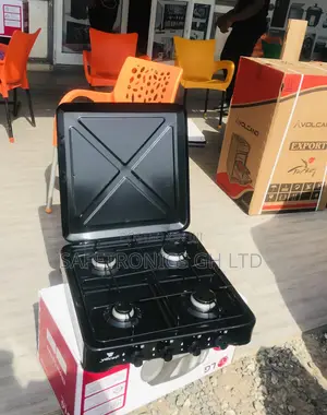 Adjustable 4 Gas Cooker Black Tabletop Yucel