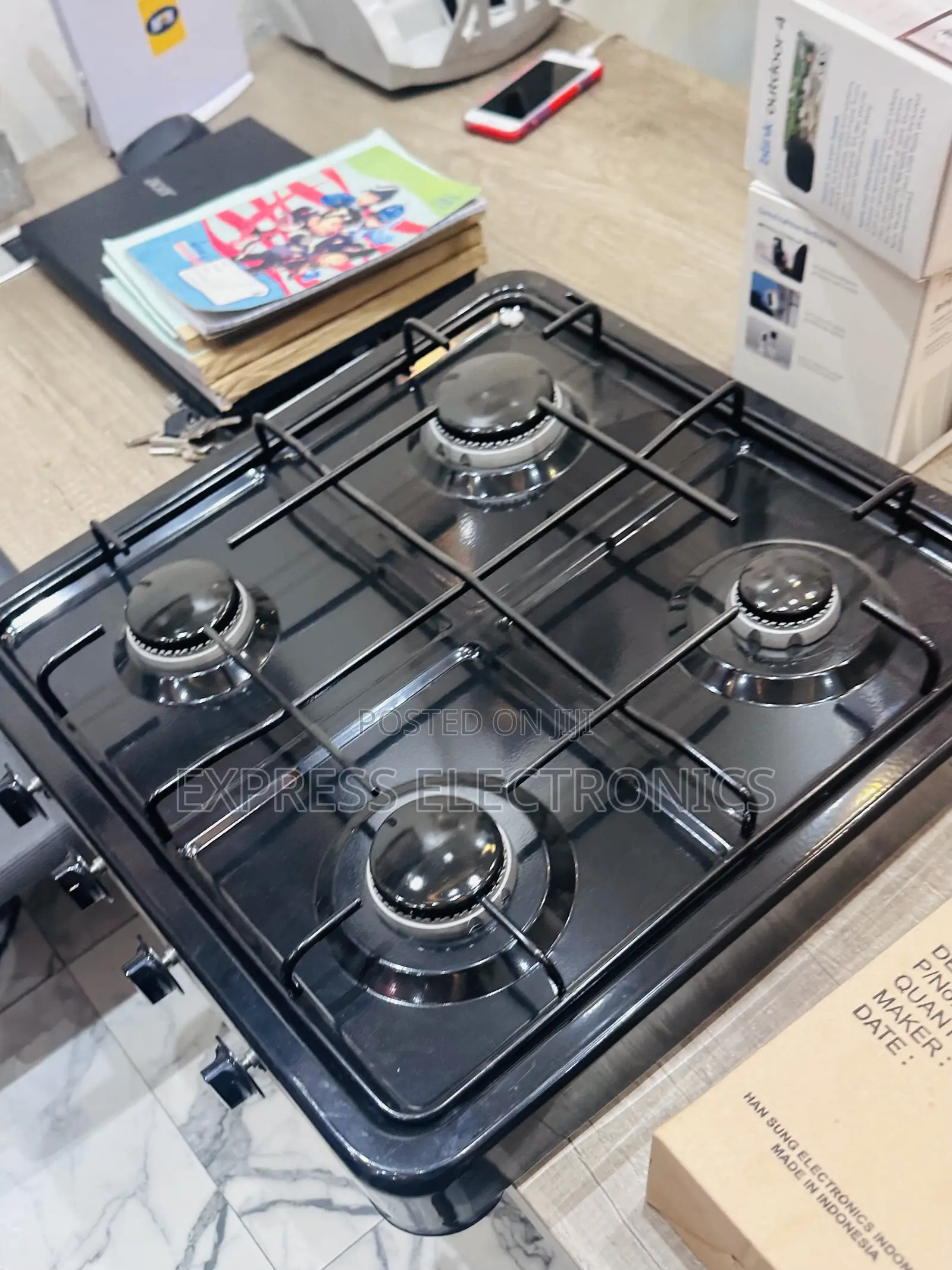 4burner Gas Cooker Stove Black 