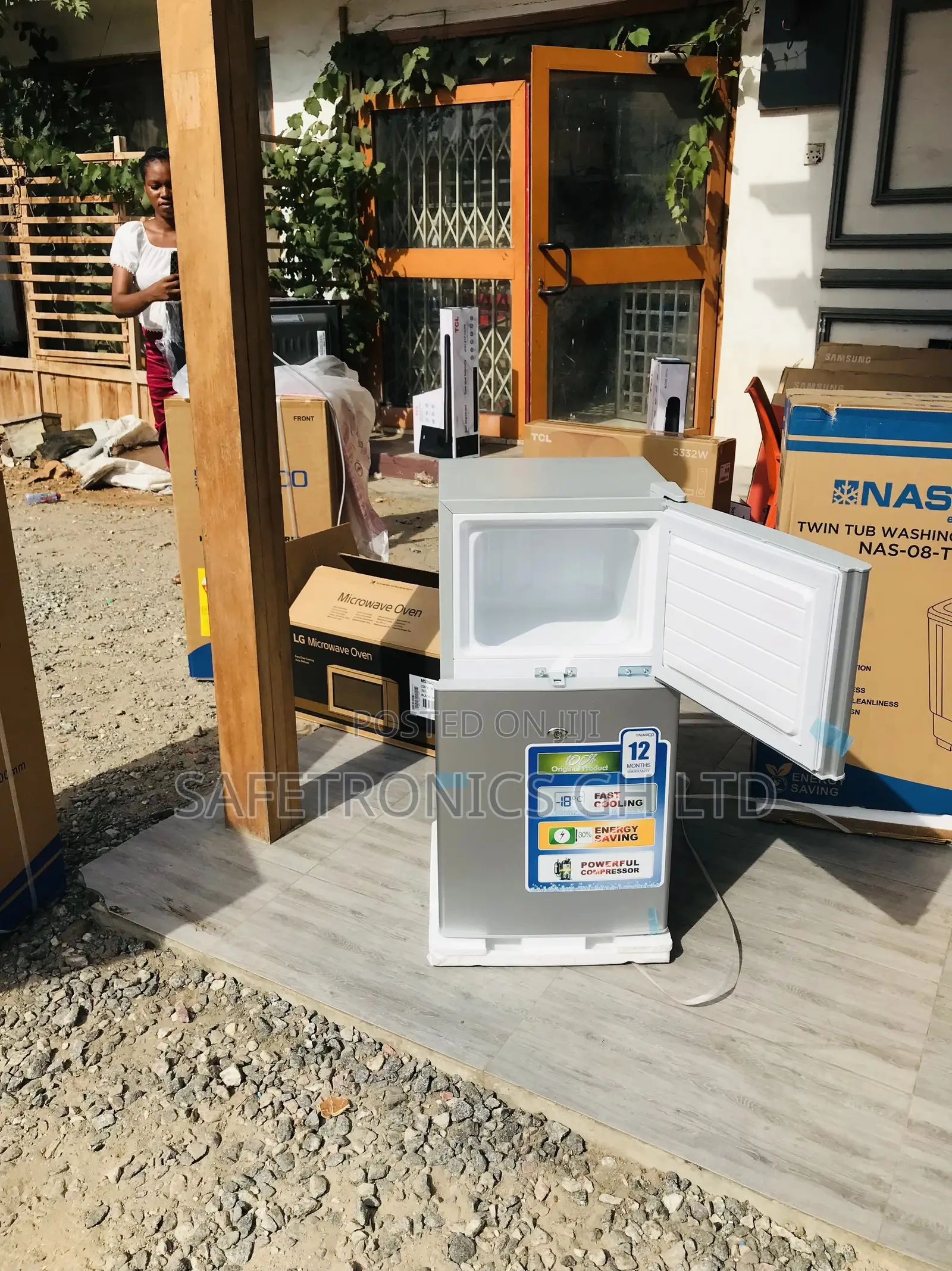 Topfreezer 90L Doubledoor Nasf2-120 Nasco Gray Fridge