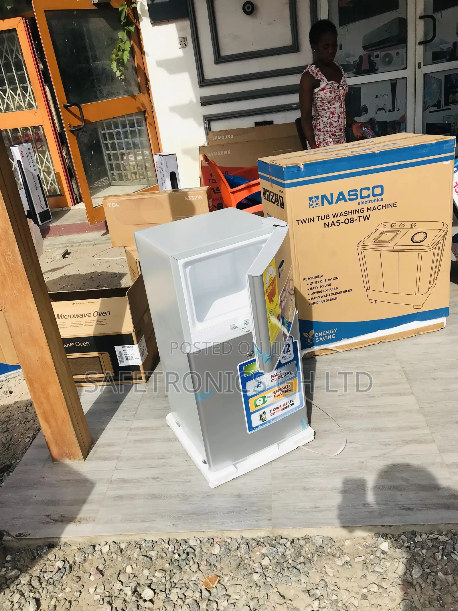 Topfreezer Nasco Nasf2-120 Doubledoor Gray 90L Fridge