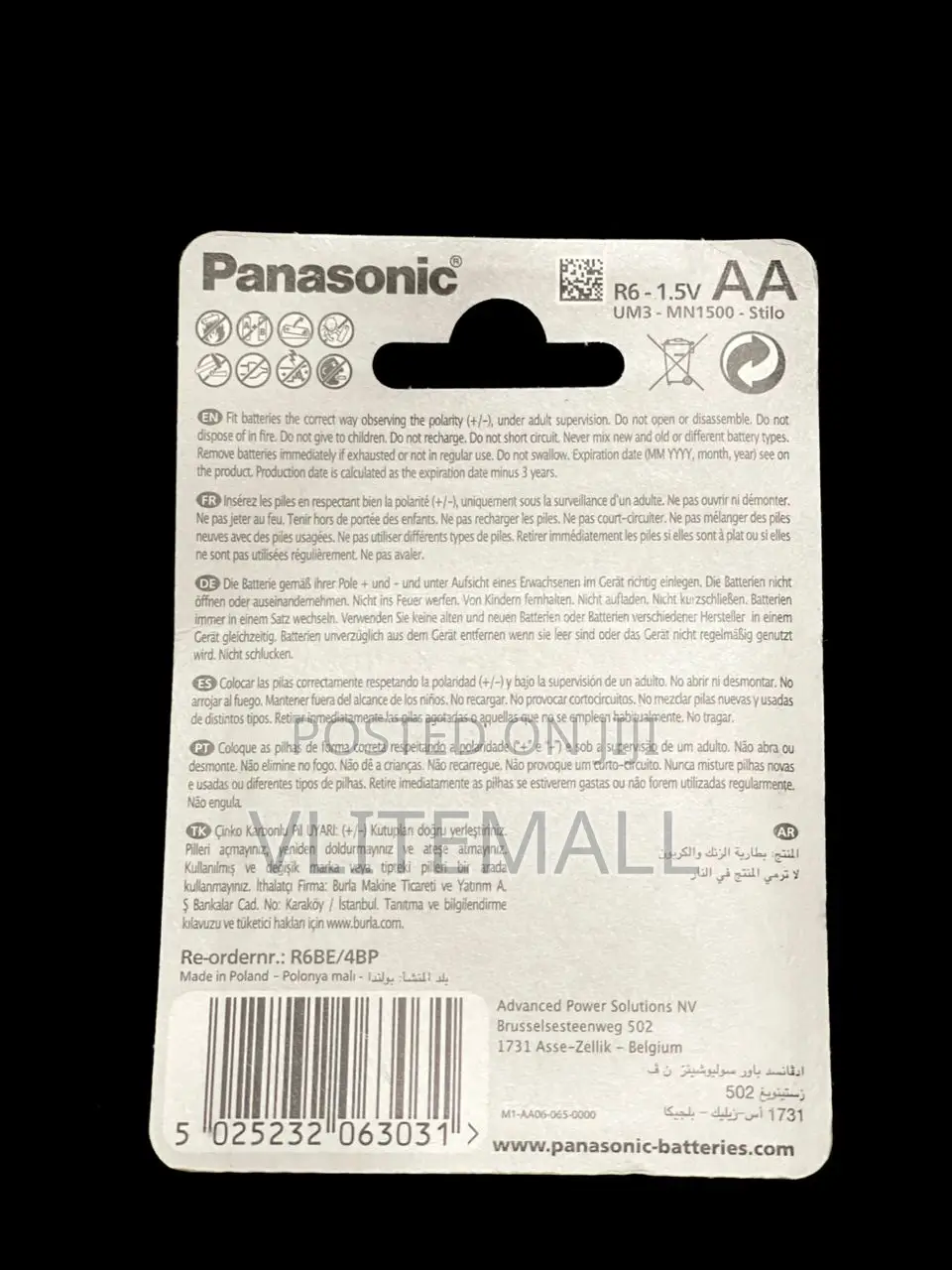 4pcs Panasonic Aa Battery