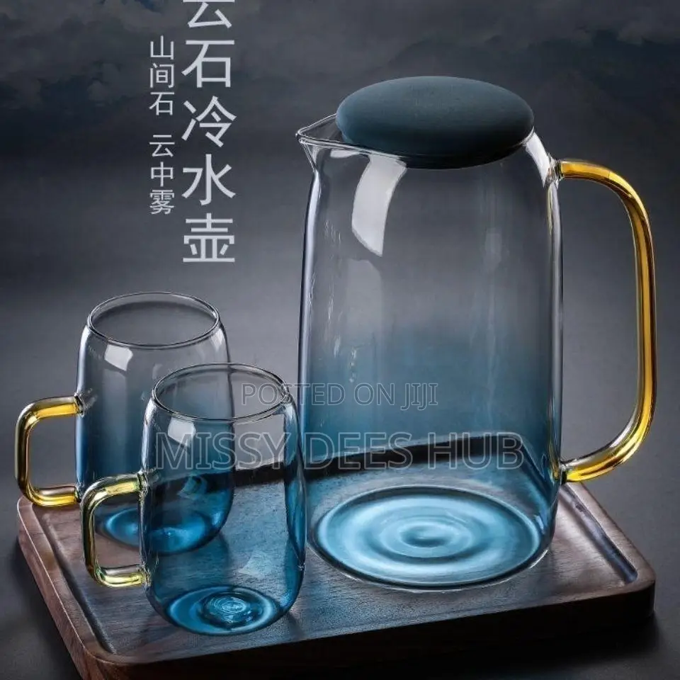 Nordic Style Gradient Blue Cold / Kettle Set, Heat-Resistant