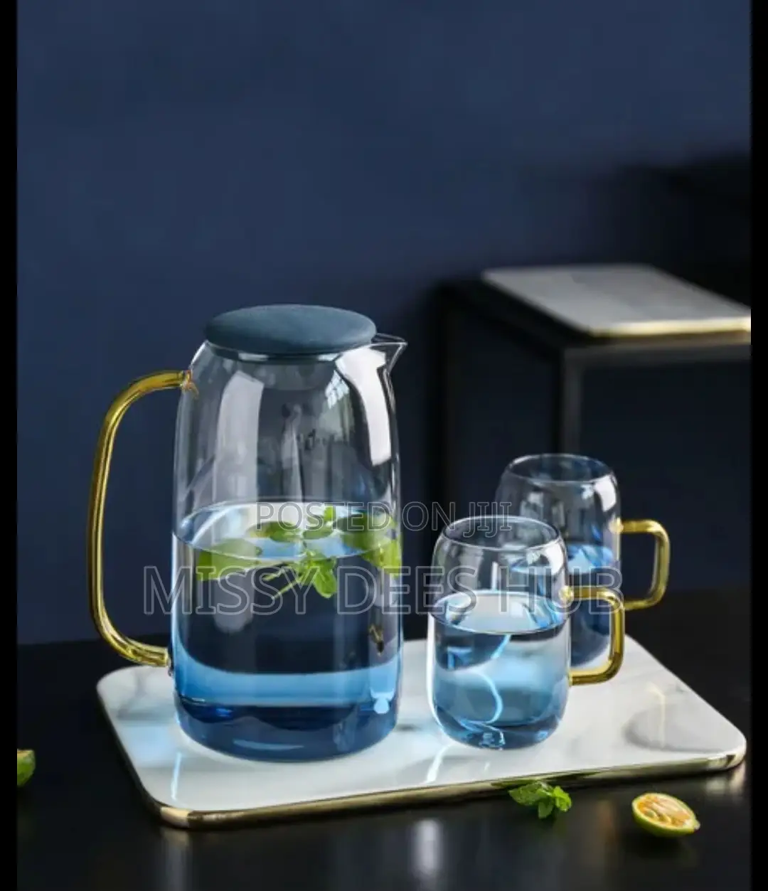 Nordic Style Gradient Blue Cold / Kettle Set, Heat-Resistant