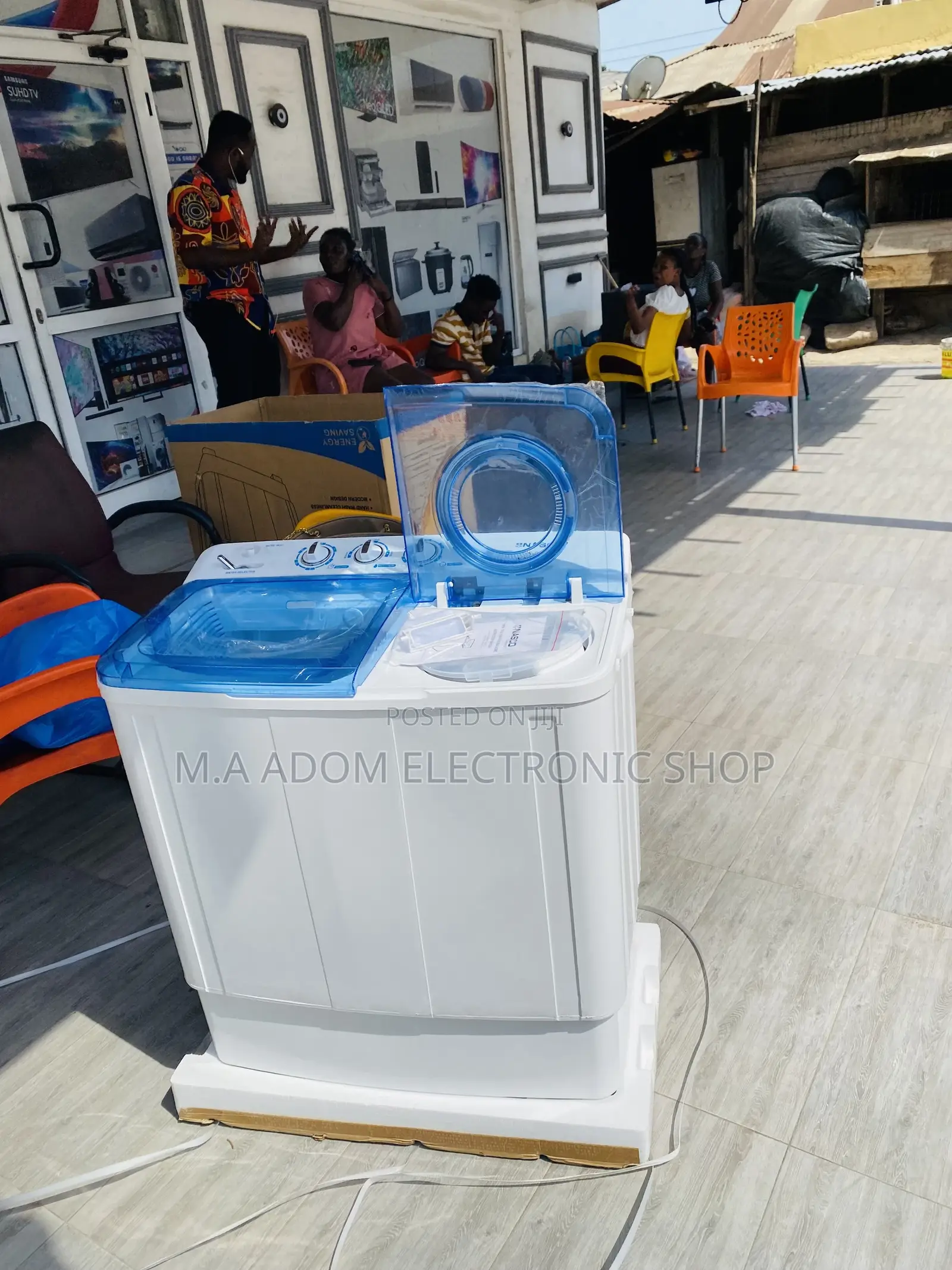 Electric Nasco 8kg Twin Tub Washing Machine(Blue/White).
