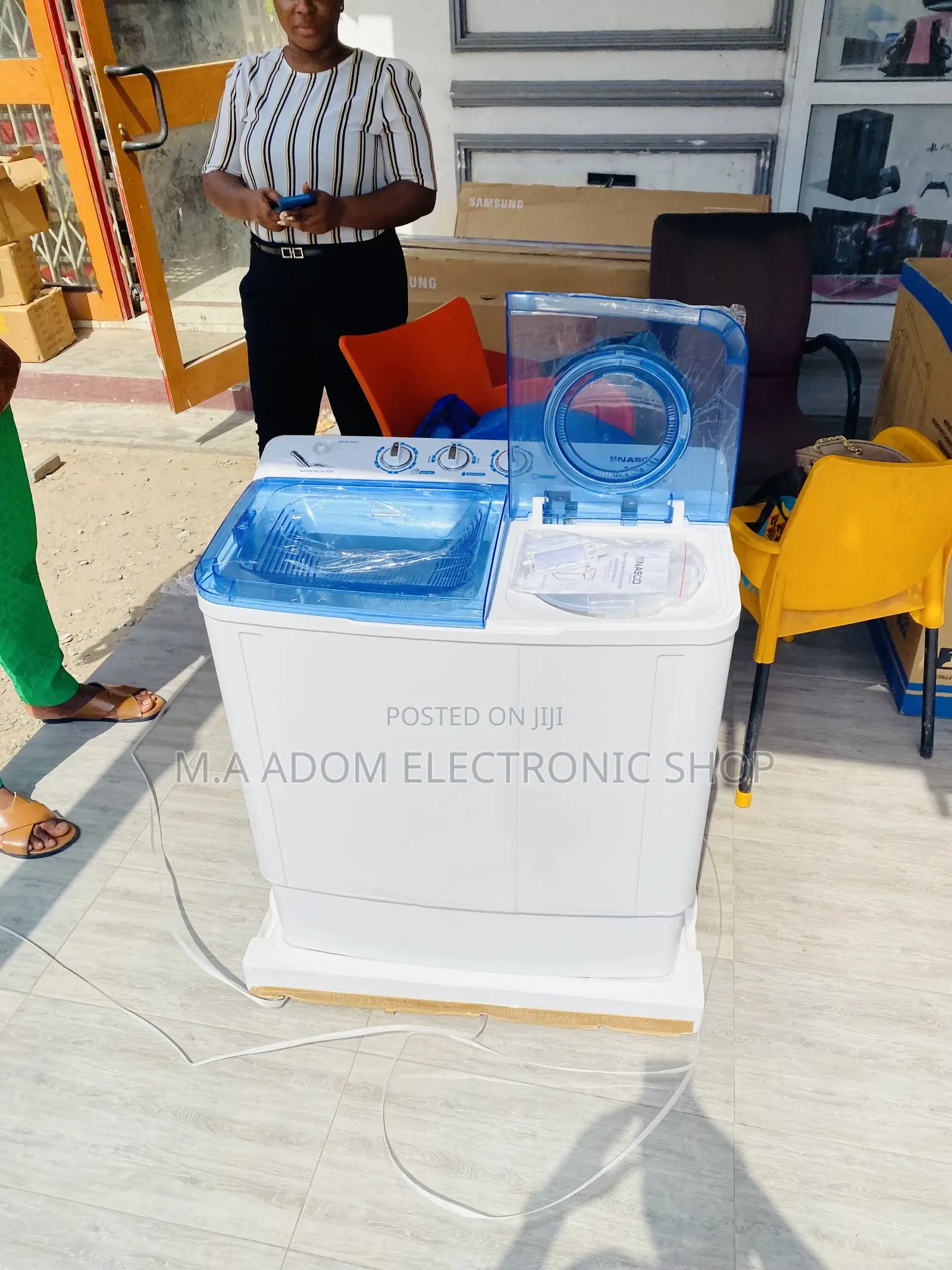Affordable Nasco 7kg Twin Tub Electric Washing Machine.