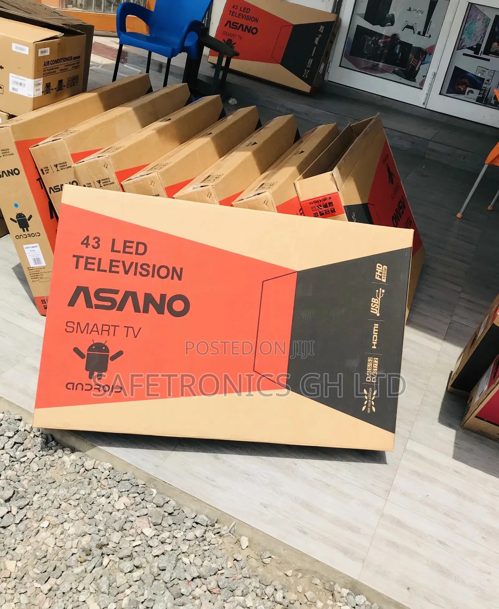 43 Inches Glossy Led Black Electric Asano Smart Tv