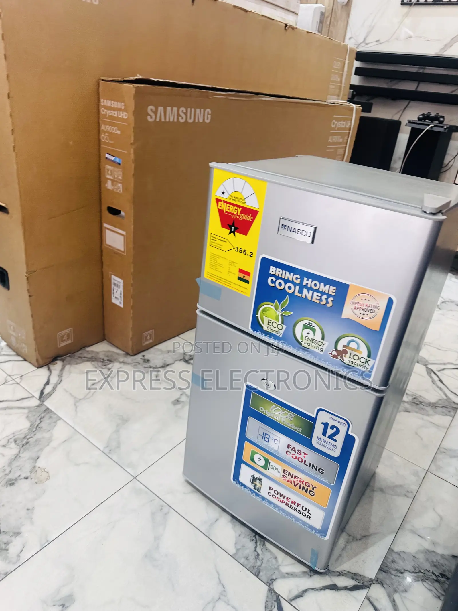 Lovely  New Grey Nas-120 Double Door Nasco Fridge
