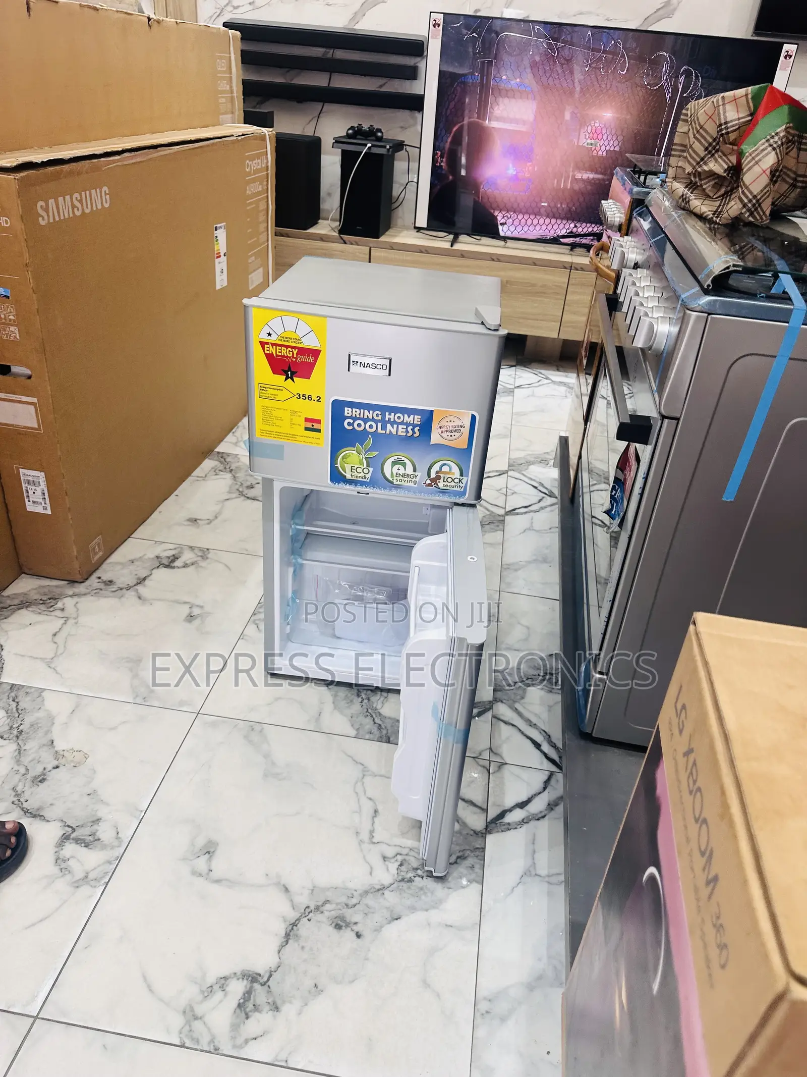 Unique New Sleek Design Grey Nasco Double Door Fridge