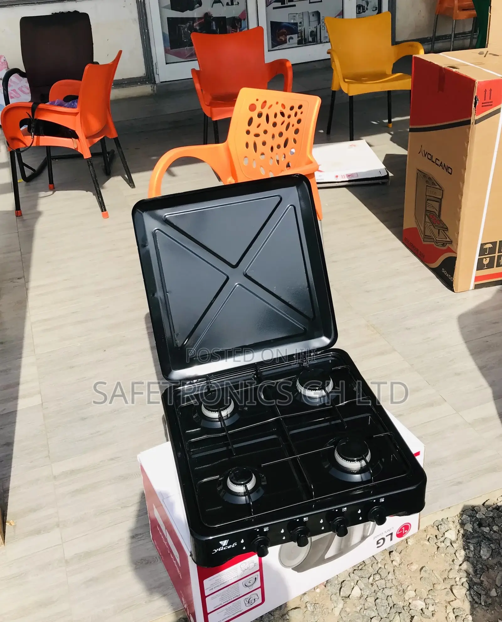 Black 4 Gas Cooker Yucel Affordable Tabletop