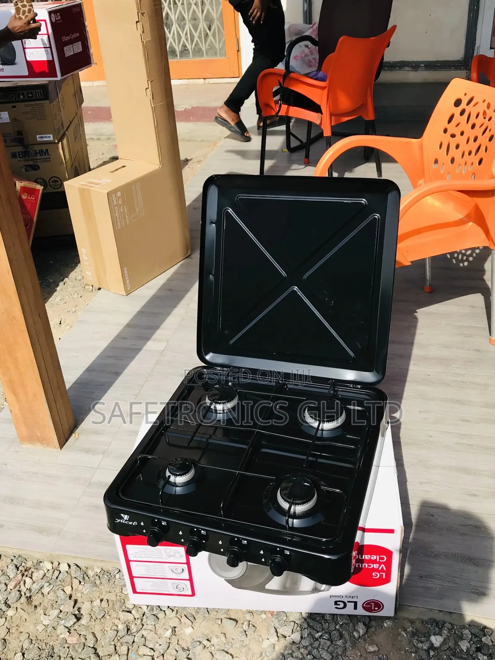 Lasting 4 Gas Cooker Yucel Black Tabletop